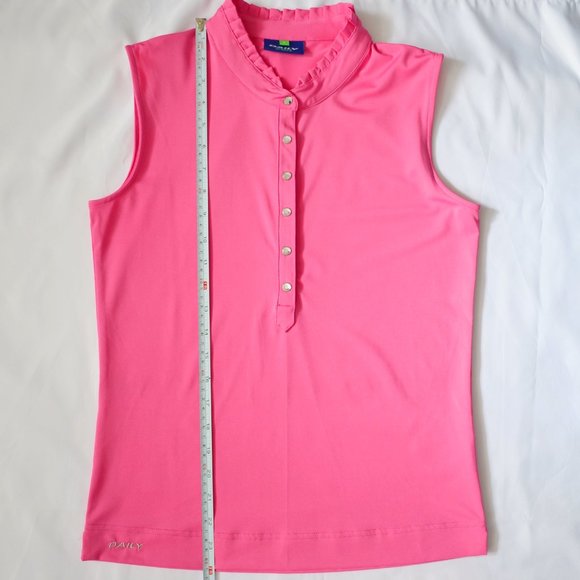 Hot Pink Rhinestone Button Athletic Top - Picture 5 of 5